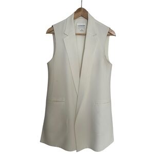 Club Monaco Ivory Long Sleeveless Vest size S